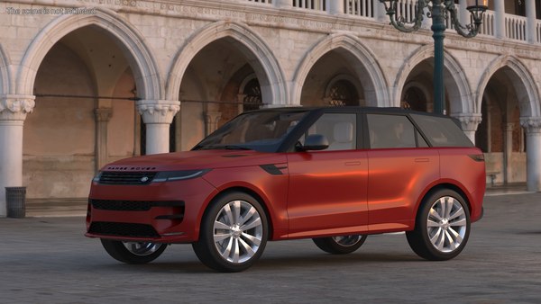 modelo 3d Range Rover Sport rojo 2023 Interior sencillo - TurboSquid ...