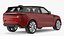 3D Red Range Rover Sport 2023 Simple Interior model