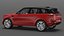 3D Red Range Rover Sport 2023 Simple Interior model