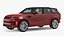 3D Red Range Rover Sport 2023 Simple Interior model