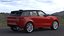 3D Red Range Rover Sport 2023 Simple Interior model