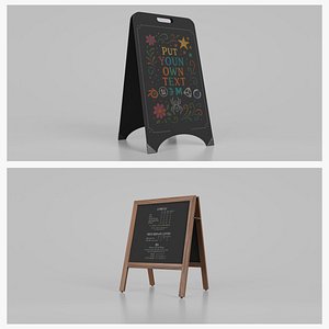 Customizable Compact Chalkboard Signs