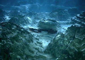 The depths of the ocean