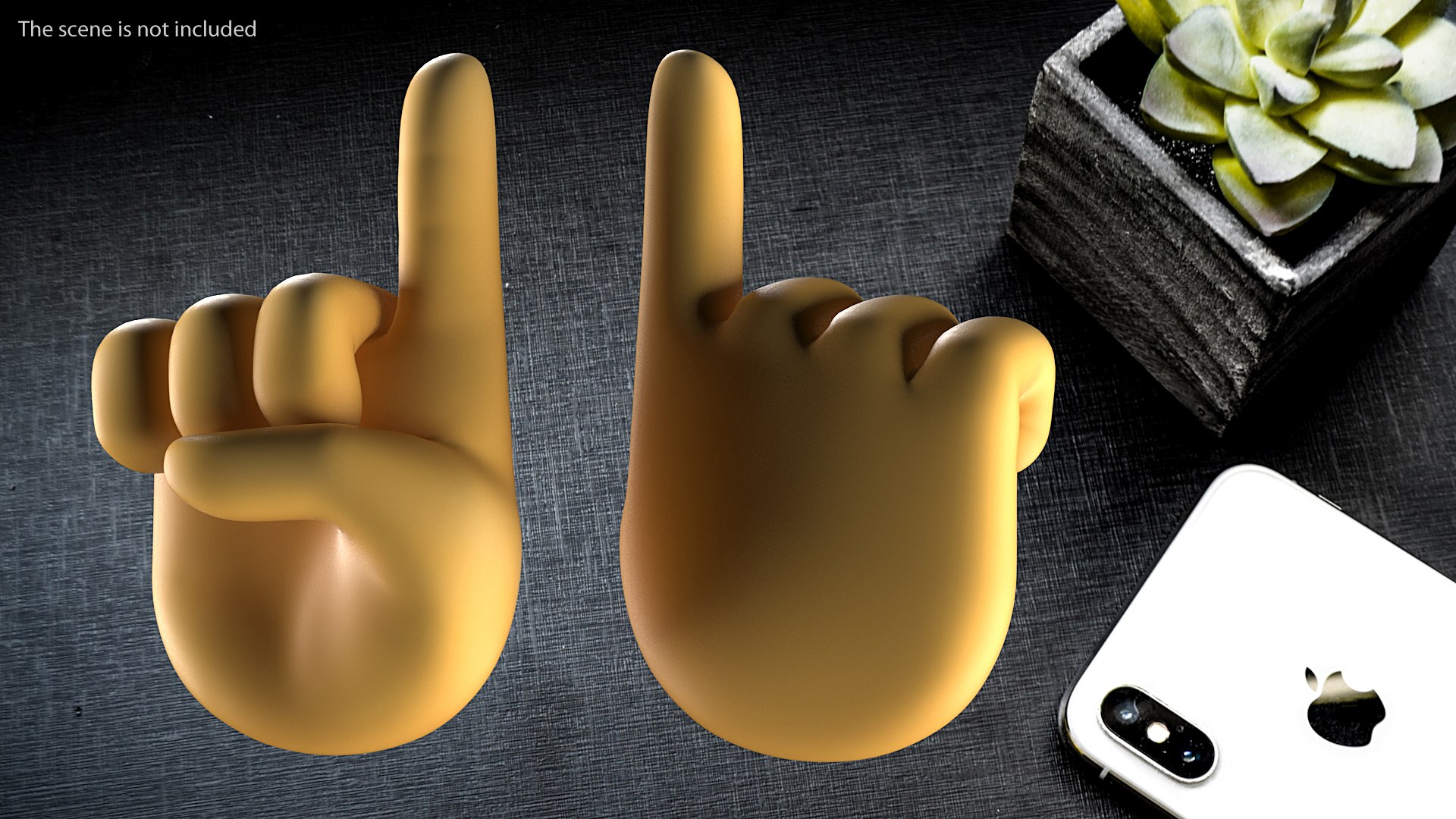 Index Pointing Up Emoji 3D model preview