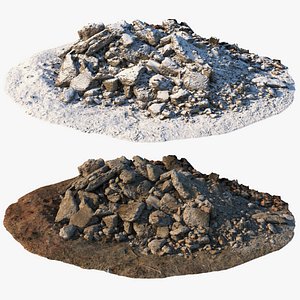 Pile of ruins 02 summer and winter versions 3D