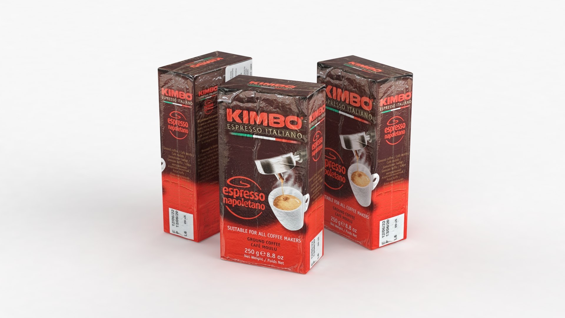 Coffe Bag Kimbo Espresso Napoletano 250g 2021 3D model - TurboSquid 1837562