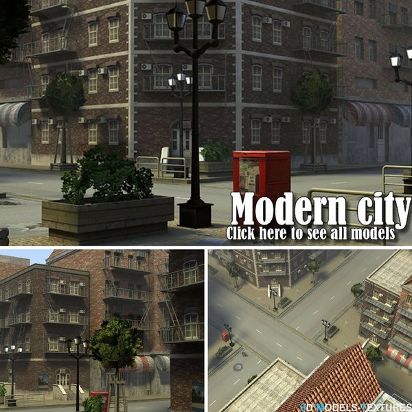 Modern city 3D model - TurboSquid 1215388
