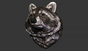 3D Raccoon head