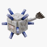 Minecraft Elder Guardian Rigged 3D Model Game Ready 4K PBR