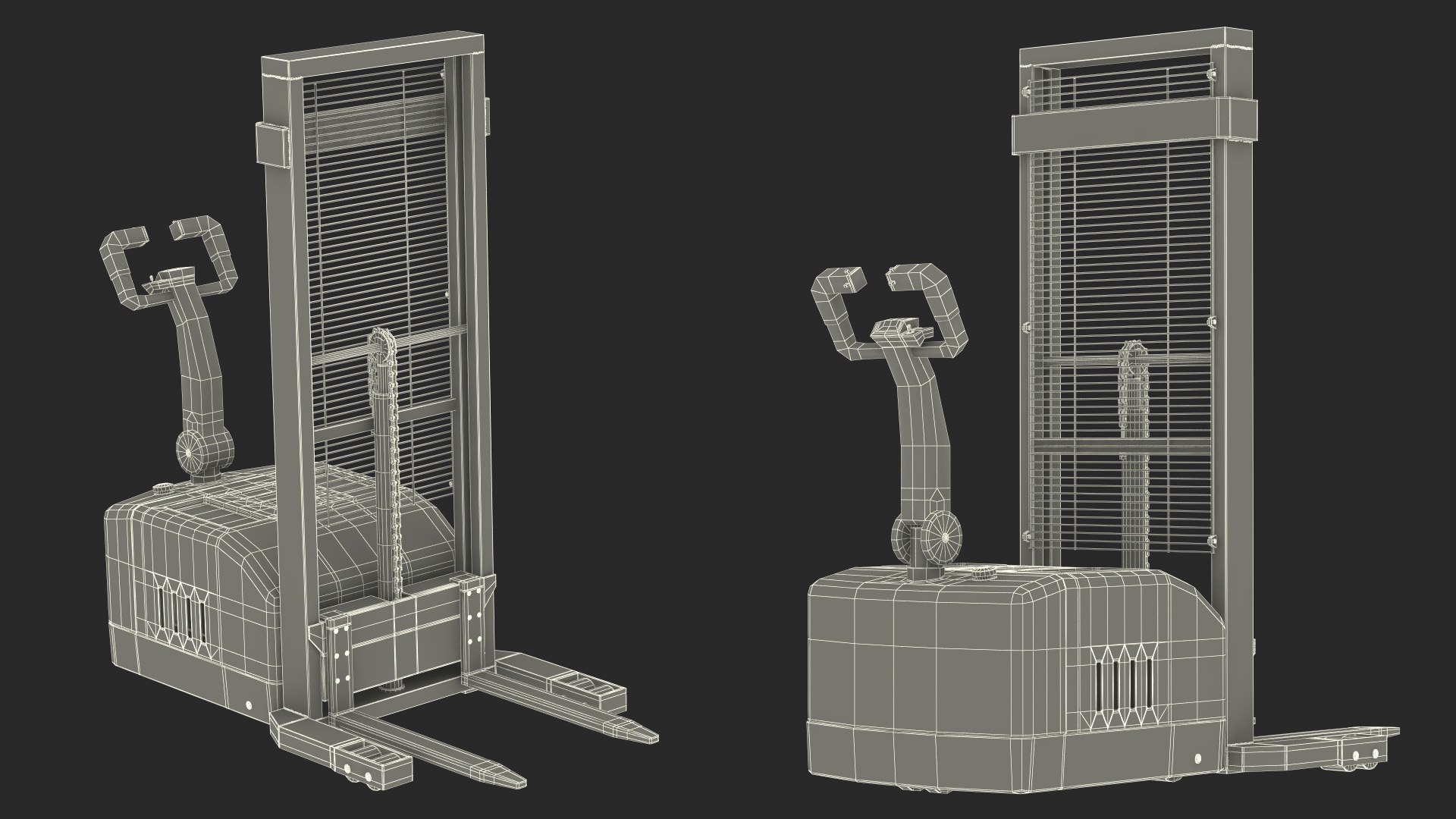 3D Powered Forklift with Fixed Legs Rigged model TurboSquid 2142615