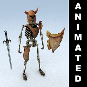 skeleton warrior 3d model