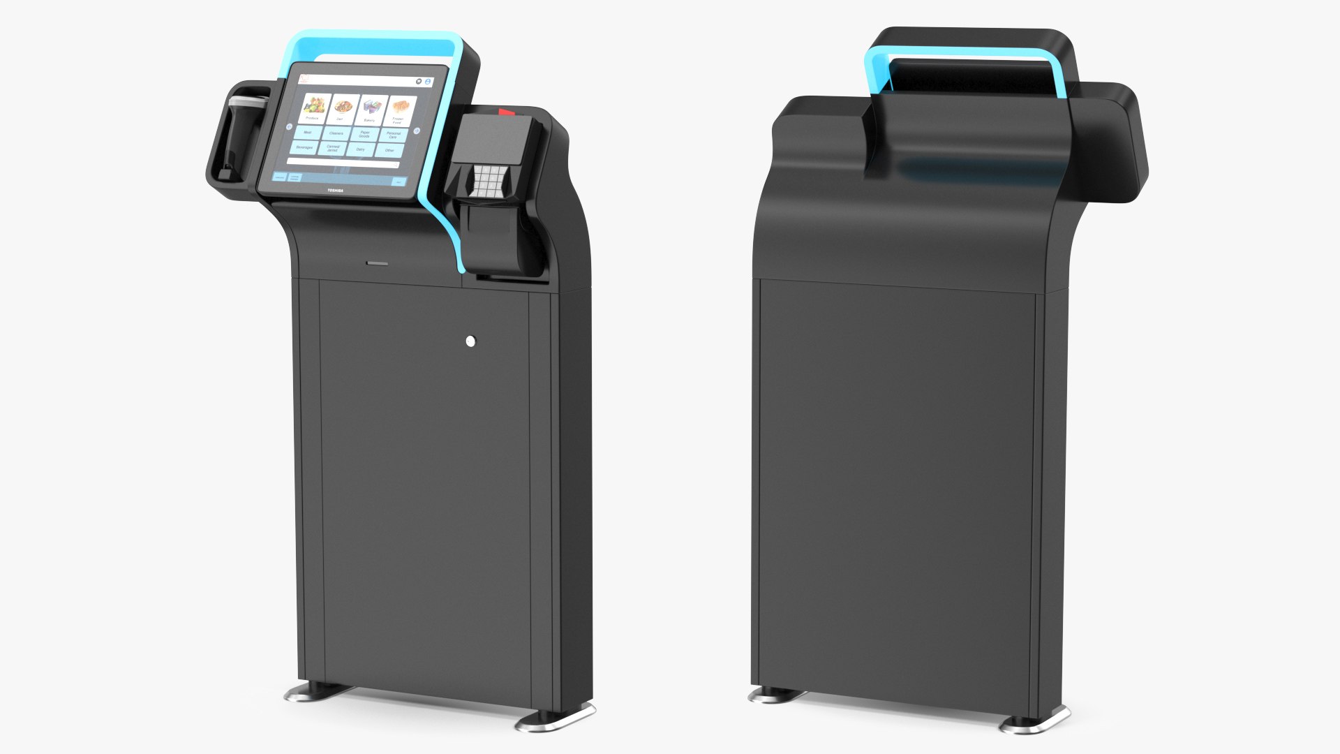 Toshiba Self Checkout System7 Kiosk 3D model preview
