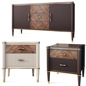 3D Nightstand sideboard Venice by Classico Italiano