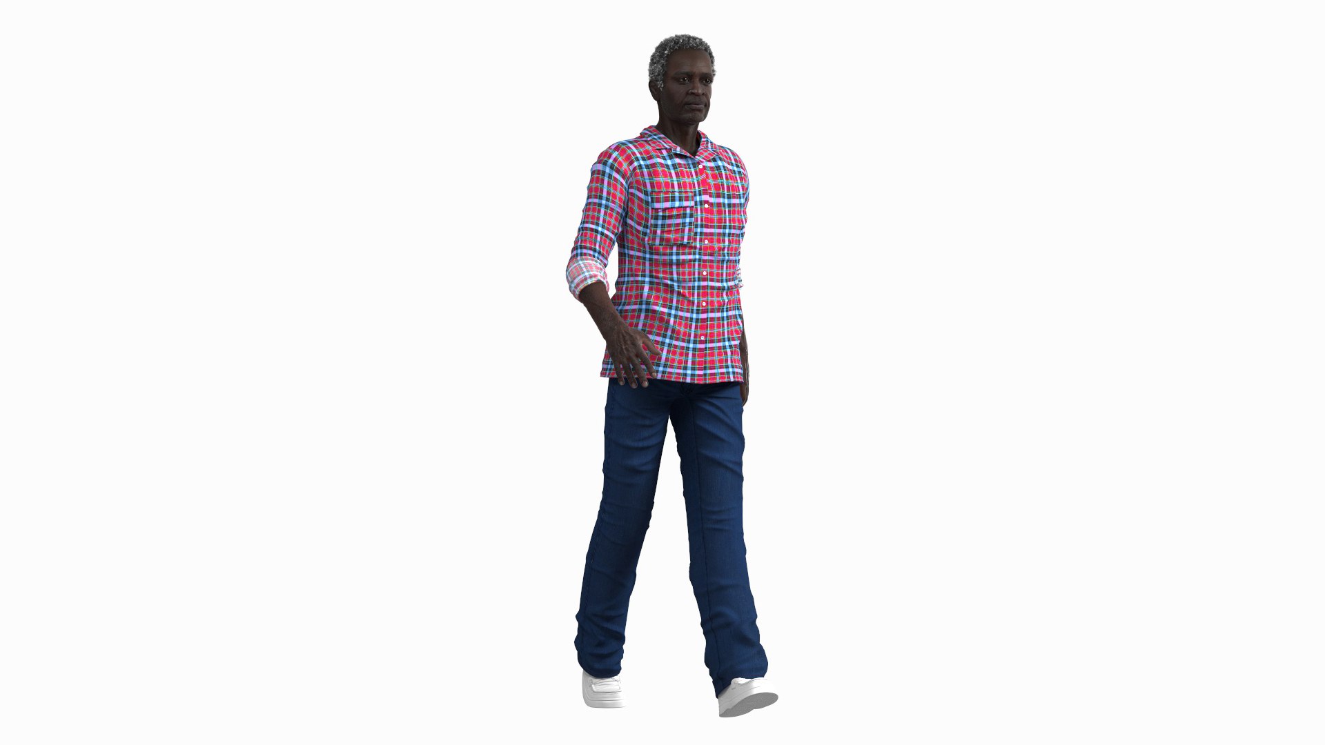 Home Style Afro American Man Rigged for Cinema 4D