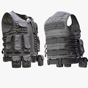 3D Man and Woman in Military Vest 11