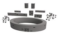 Medieval Set - 2 Towers - Walls - Ring Wall - Stones