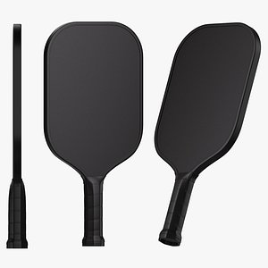 3D model Matte Black Pickleball Paddle Mockup