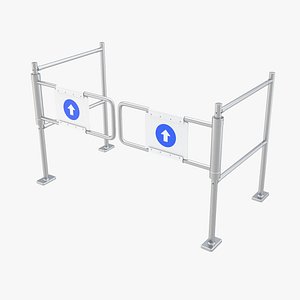 swing gate supermarket 3D