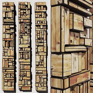 3D model Wood panel n7