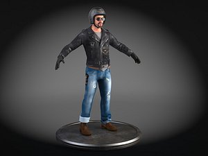 Classic Biker Harley Rider