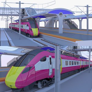 Station with Azuma train II