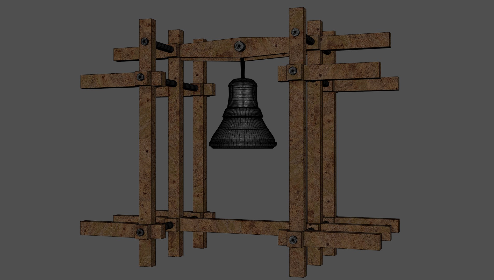 Free Old Church Bell Structure 3D Model - TurboSquid 2312870