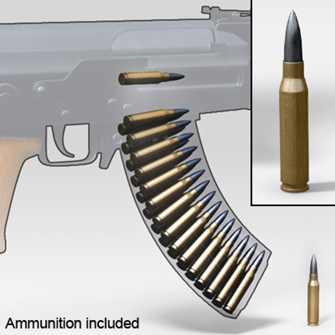 3d model ak-47 assault rifle