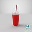 cup milkshake paper 3D
