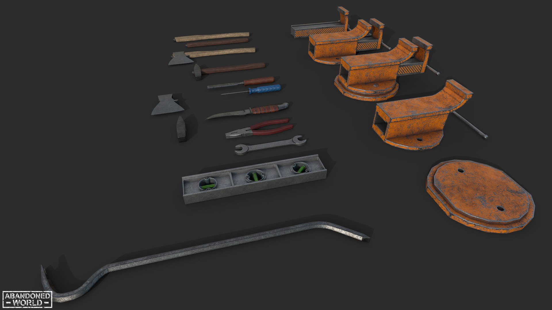 Working Tools Set model - TurboSquid 1872722