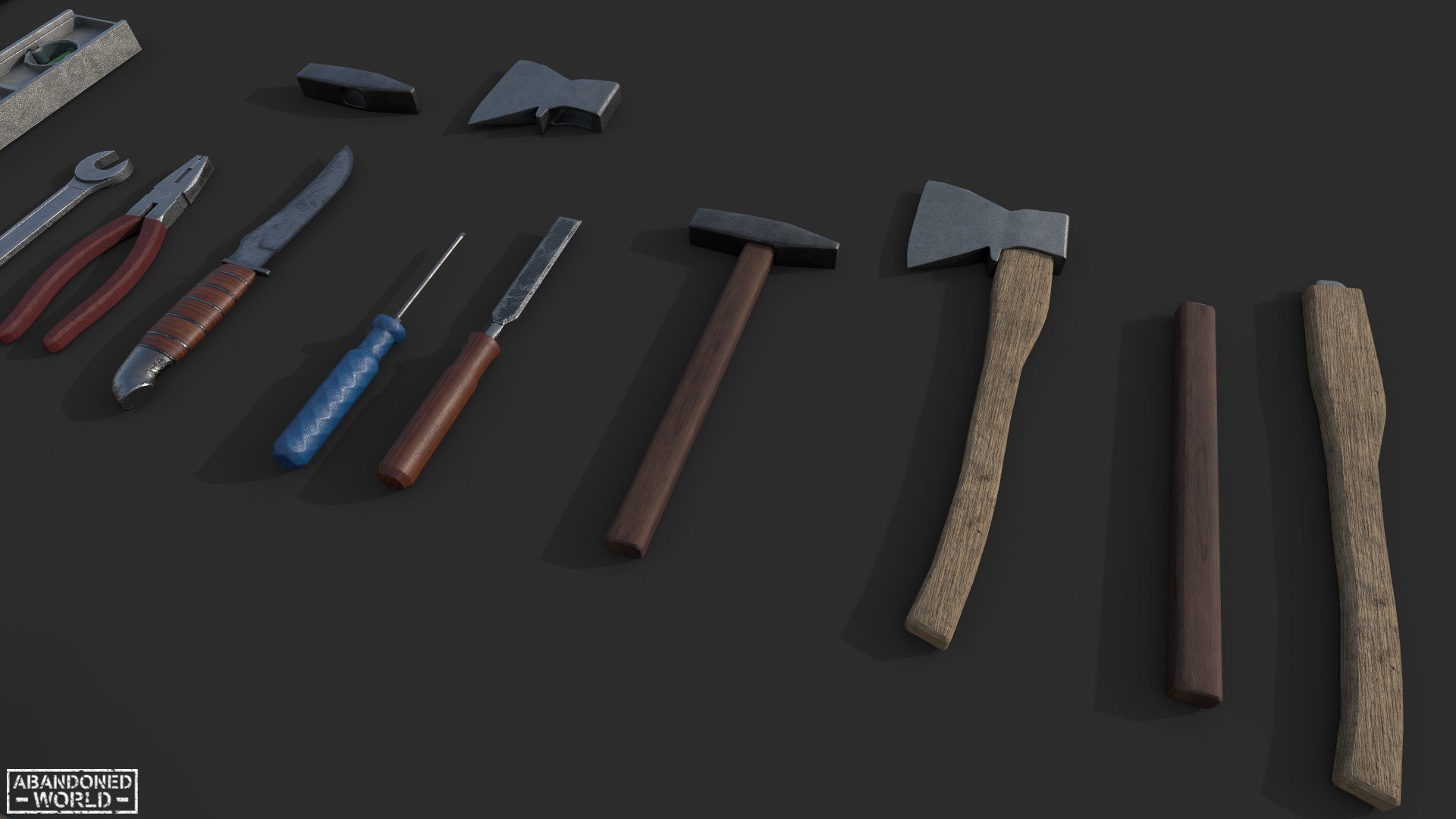 Working Tools Set Model - TurboSquid 1872722