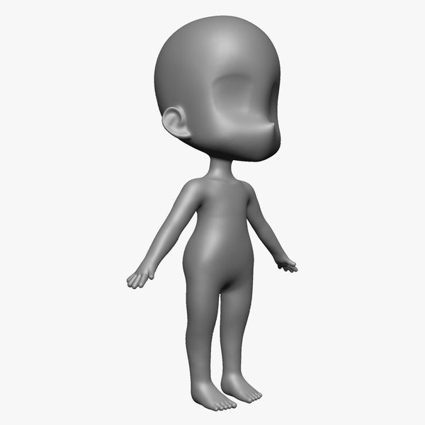modelo 3d Chibi Anime Base Mesh - TurboSquid 2056328