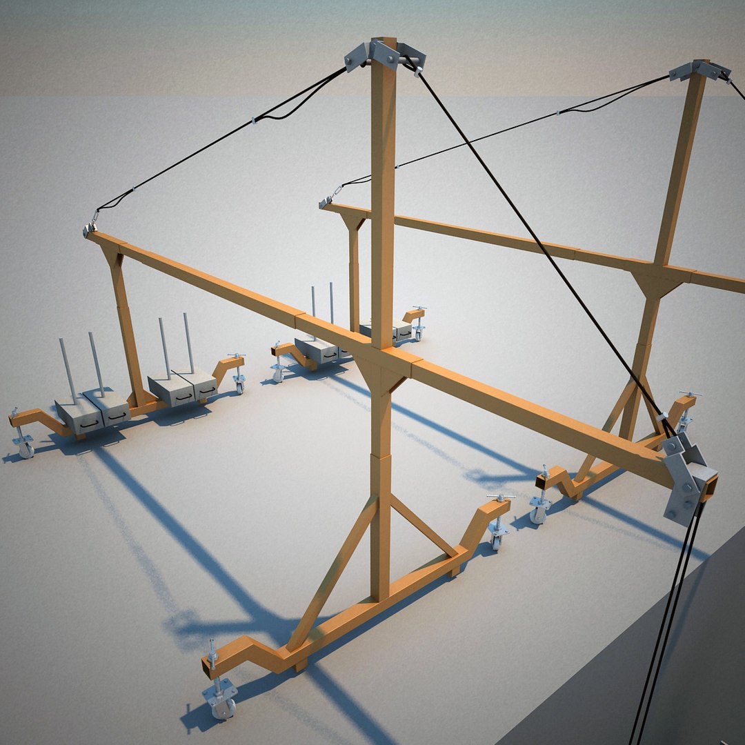 Window Cleaning Machine Gondola 3d Max