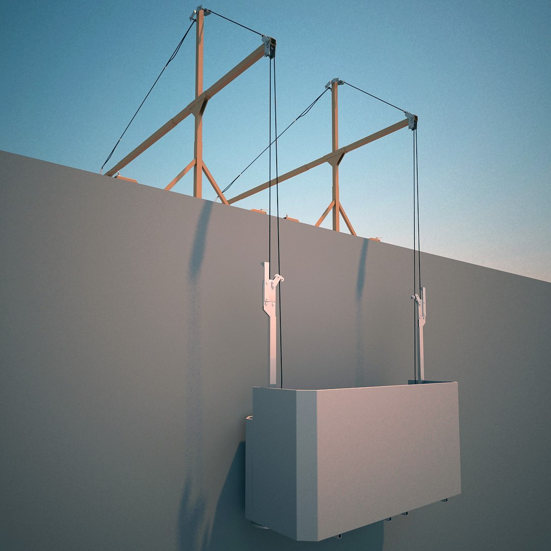 Window Cleaning Machine Gondola 3d Max