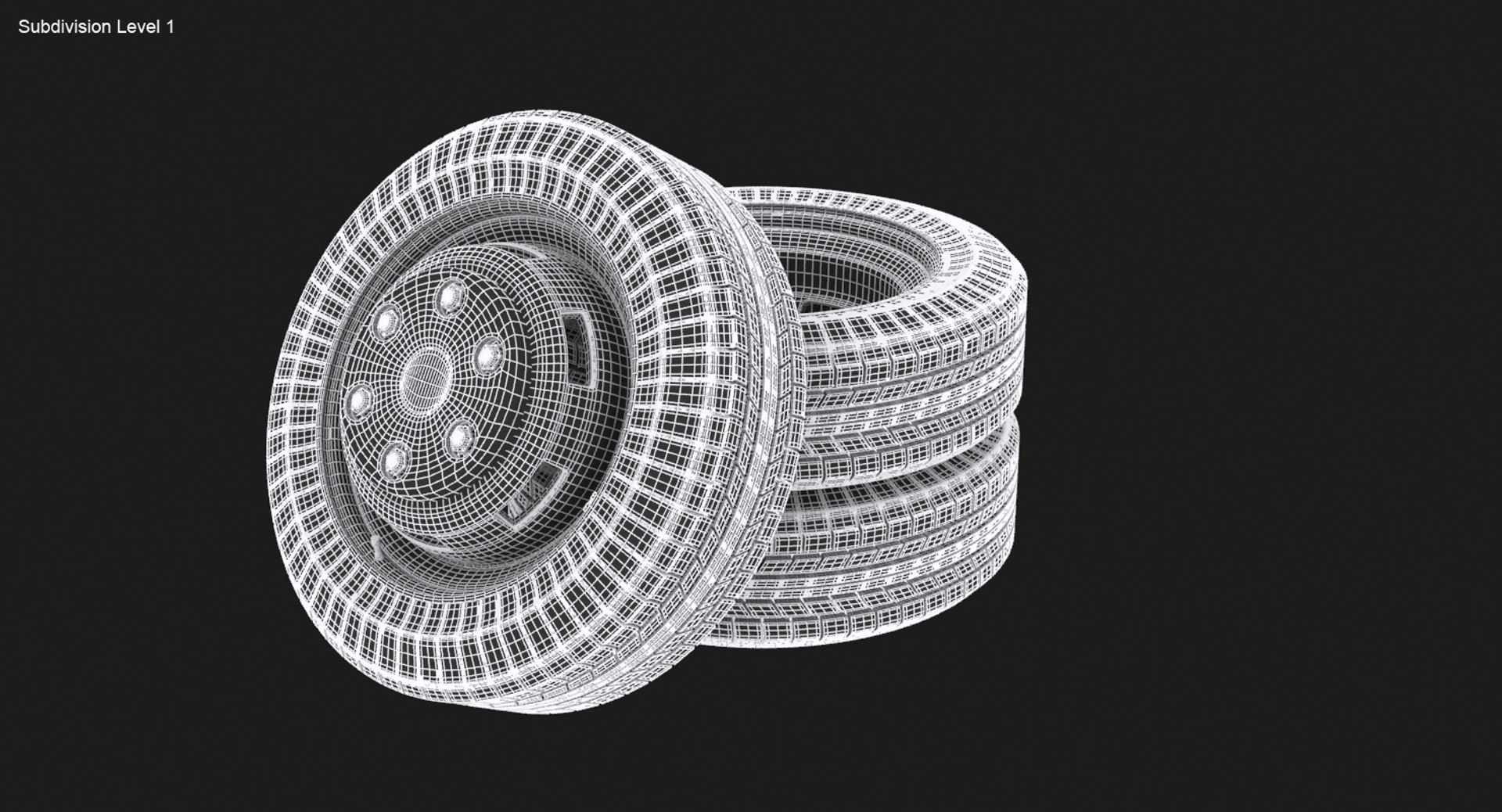 3d Model Truck Wheels