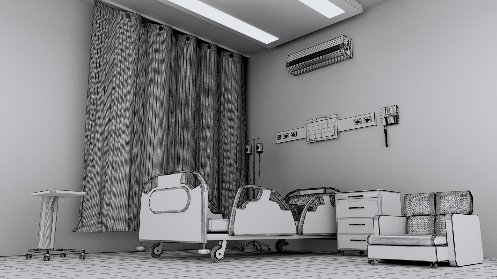 Hospital Room 6 Model - TurboSquid 2021096