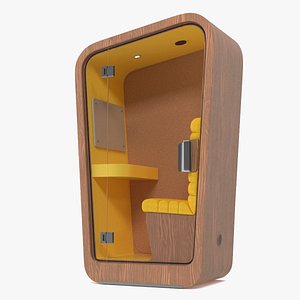 Wooden Office Phone Booth
