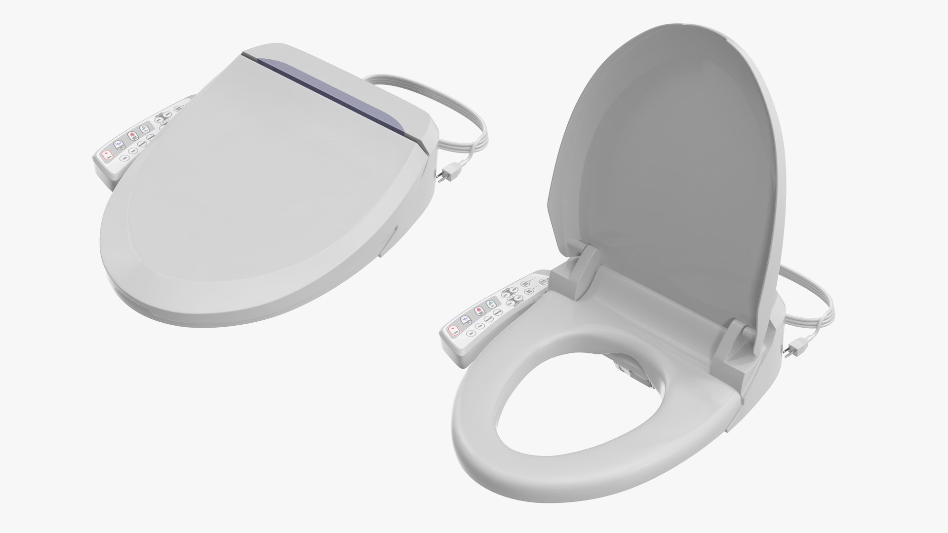 Round Smart Bidet Toilet Seat Model TurboSquid 1745181