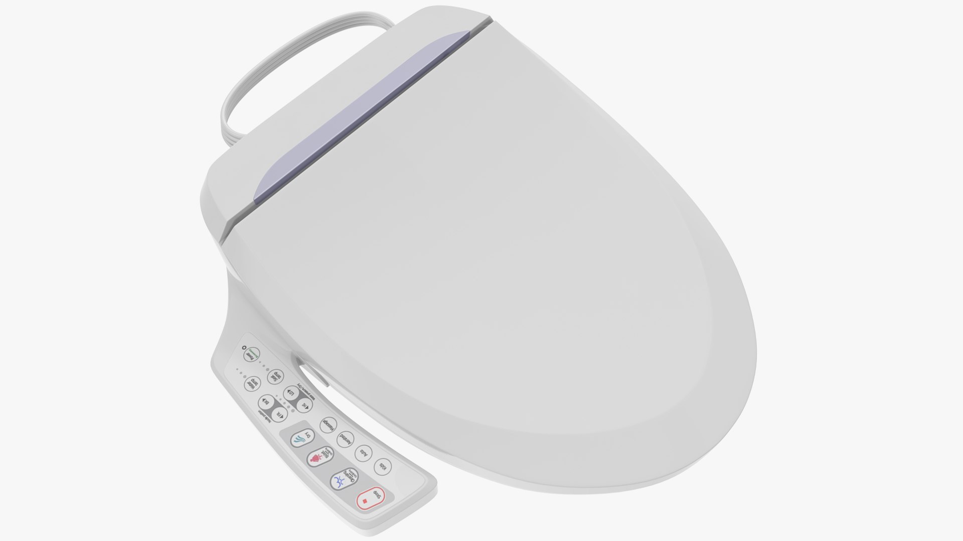 Round Smart Bidet Toilet Seat model - TurboSquid 1745181