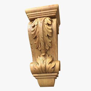 3D wood corbel decoration