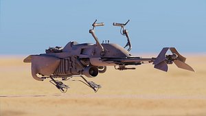 3D Star Wars Speeder Bike