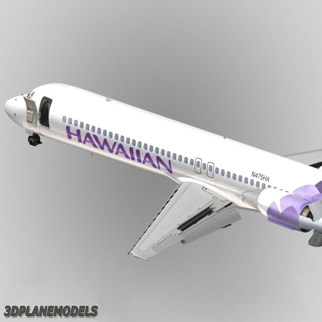 B717-200 Airliner Hawaiian 3d Max
