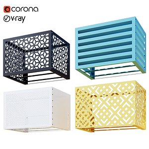 Baskets for air conditioning on the facade
