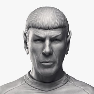 3D Leonard Nimoy as Mr Spock Bust model
