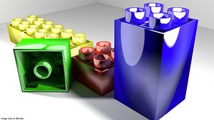 block brick toy 3d 3ds