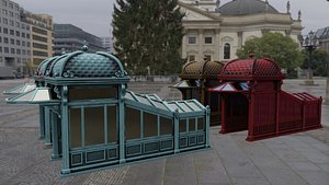 3D model subway entrance
