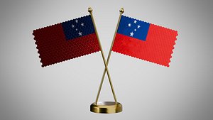 3D model Table  Flag  of Samoa