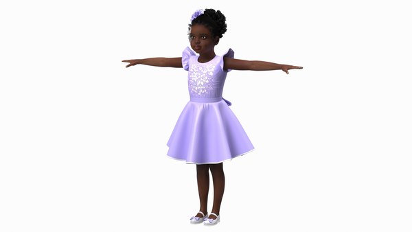 modelo 3d Colección Rigged Black Child Girls - TurboSquid 1958264