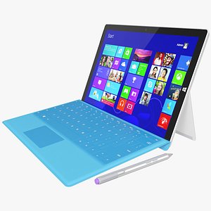 realistic microsoft surface 3 3d model