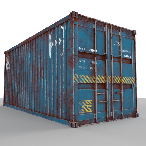 rusted container 20 ft 3D model