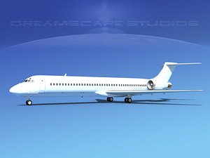 3d md-87 md-80s jet model